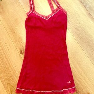 Hollister Red Lace Trim Cami